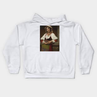 The Neapolitan Girl by Hugues Merle Kids Hoodie